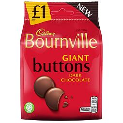 Cadbury Bournville Buttons knoflíčky z hořké čokolády 95 g PM