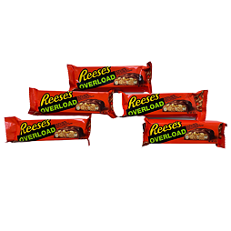 Reese's Overload peanut butter, caramel and pretzels bar 42 g Discounted pack 5 pcs