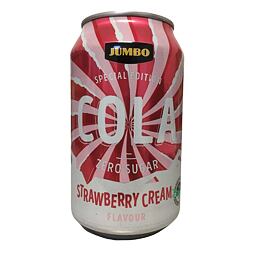 Jumbo zero sugar cola drink with strawberry and cream flavor 330 ml