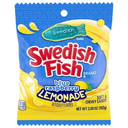Swedish Fish chewing candy with blue raspberry lemonade flavor 102 g