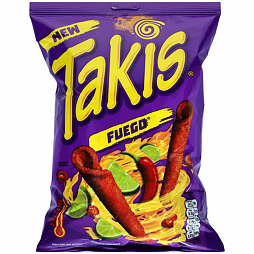 Takis Fuego Mex corn tortilla chips with lime flavor 113.4 g