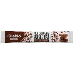 Diablo milk chocolate bar with sugar-free bubbles 30 g