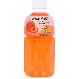 Mogu Mogu drink with peach flavor and pieces of coconut jelly 320 ml
