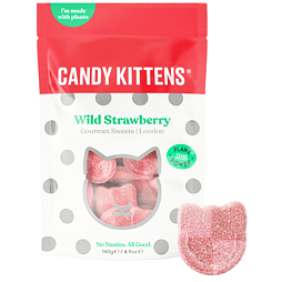 Candy Kittens žvýkací bonbony s příchutí lesních jahod 140 g