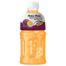 Mogu Mogu drink with passion fruit flavor and pieces of coconut jelly 320 ml