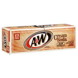 A&W cream soda 355 ml pack of 12