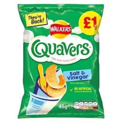 Walkers Quavers bramborový snack s příchutí soli a octa 45 g PM