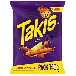 Takis Fuego Hot lime & chilli corn chips 140 g