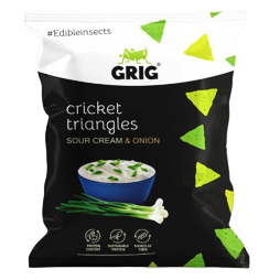 Grig cricket chickpea chips with sour cream and onion flavor 50 g