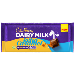 Cadbury milk chocolate with salted caramel flavor 120 g