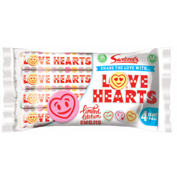 Swizzels Giant Love Hearts  šumivé bonbonky s ovocnými příchutěmi 105 g