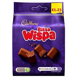 Cadbury Bitsa Wispa fluffy milk chocolate pieces 95g PM