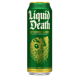 Liquid Death sparkling water with lime flavor 500 ml
