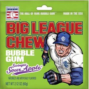 Big League jerky chewing gum with sour apple flavor 60 g