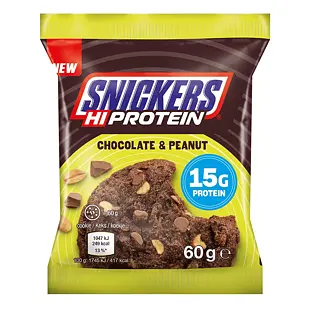 Snickers proteinová sušenka s karamelem, arašídy a čokoládovými kousky 60 g