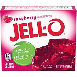 Jell-O instantní želatina s příchutí malin 85 g