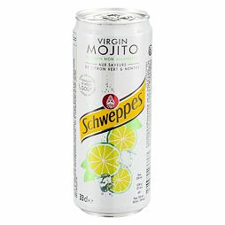 Schweppes sycená limonáda s příchutí virgin mojita 330 ml