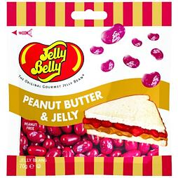 Jelly Belly chewy beans with the flavor of peanut butter & jelly sandwiches 70 g