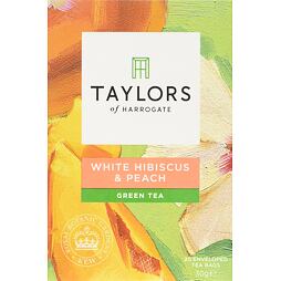 Taylors of Harrogate zelený čaj s bílým ibiškem a broskví 20 ks 30 g