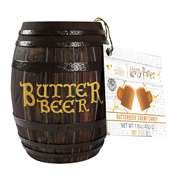 Harry Potter Butterbeer chewing candies in a tin barrel 42 g