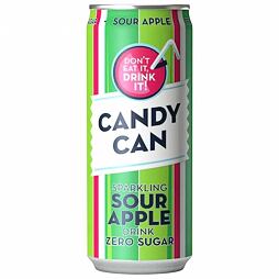 Candy Can sugar-free sour apple carbonated lemonade 330 ml
