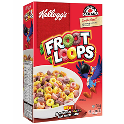 Kellog's Froot Loops cereální kroužky s příchutí ovoce 345 g