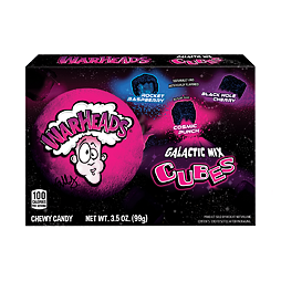 Warheads Cubes Theatre Box galaktické kyselé žvýkací bonbony 99 g
