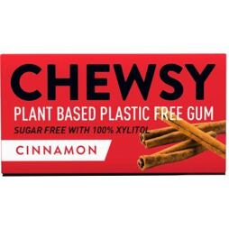 Chewy chewing gum with cinnamon flavor without sugar 15 g