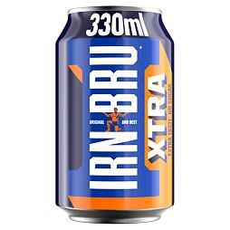 Irn Bru Xtra carbonated drink without sugar 330 ml