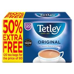 Tetley sáčkový černý čaj 120 ks 50 % 375 g