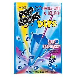 Pop Rocks lollipop and popping candies with blue raspberry flavor 18 g