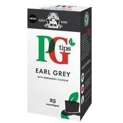 PG Tips Earl Grey černý čaj s příchutí bergamotu 25 ks 57 g