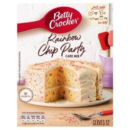 Betty Crocker Party Rainbow Chip směs na přípravu dortu s barevnými kousky 425 g