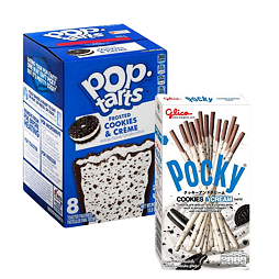 Pop-Tarts Cookies and Cream Flavored Wheat Bags 384g + Pocky Cookies Flavored Bars 40g