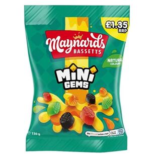 Maynards Bassetts Mini Gems gumové bonbonky s ovocnými příchutěmi 130 g PM