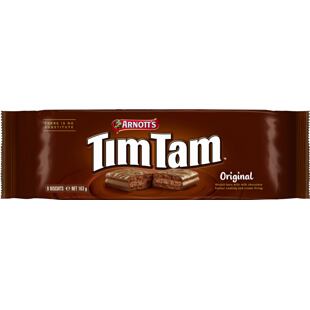 Tim Tam chocolate biscuits with milk chocolate coating 163 g