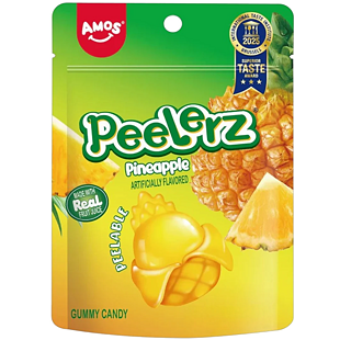 Amos Peelerz gumové bonbóny se sladkou slupkou s příchutí ananasu 65 g