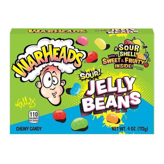 Warheads kyselé žvýkací fazolky s ovocnými příchutěmi 113 g