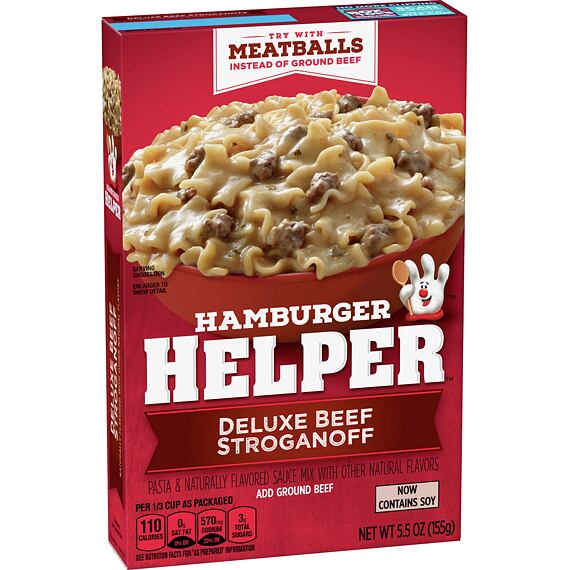 Hamburger Helper instantní těstoviny s příchutí pokrmu hovězí stroganov 155 g