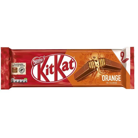 Kit Kat čokoládové tyčinky s příchutí pomeranče 9 x 20,7 g