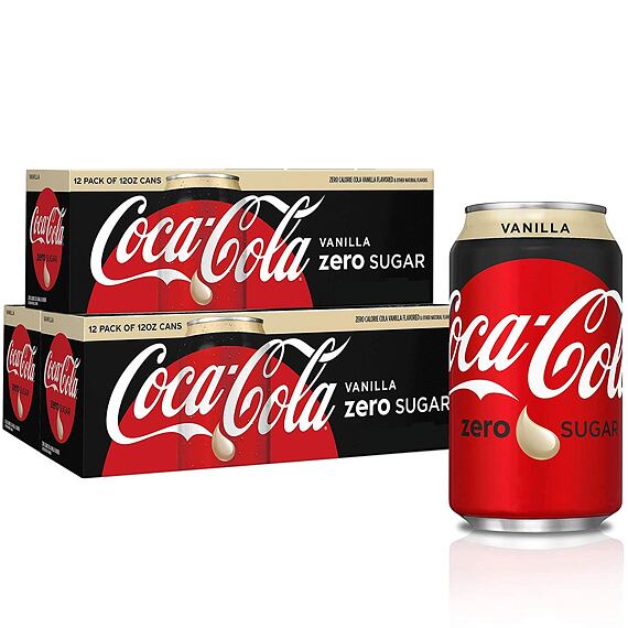 Coca-Cola sycená limonáda bez cukru s příchutí vanilky 355 ml Celé balení 12 ks