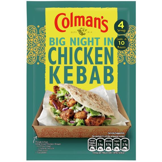 Colman's směs koření na přípravu kuřecího kebabu 30 g