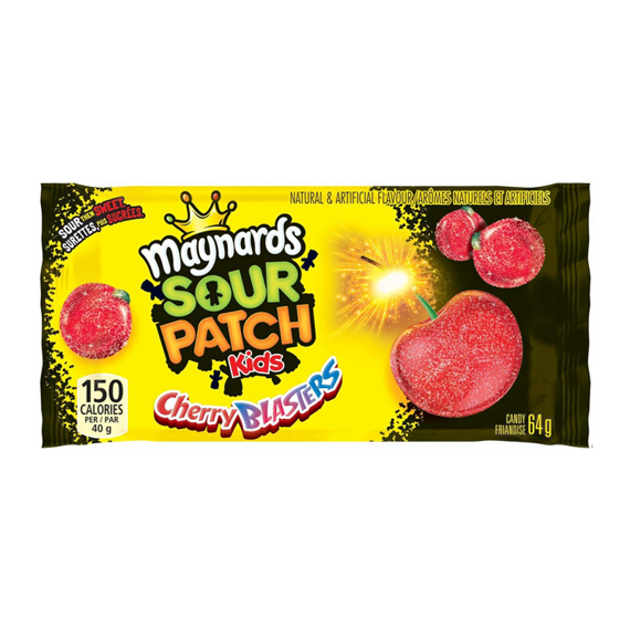 Sour Patch Kids extrémně kyselé gumové bonbony s příchutí třešně 64 g