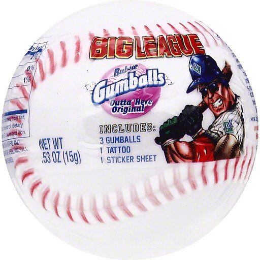 Big League žvýkačky v krabičce ve tvaru míčku 18 g