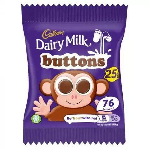Cadbury Buttons knoflíčky z mléčné čokolády 14 g