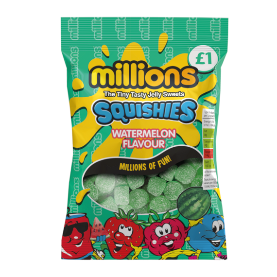 Millions žvýkací bonbonky s příchutí vodního melounu 120 g