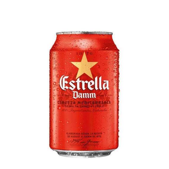 Estrella Damm light bottom fermented beer 4.6% 330 ml