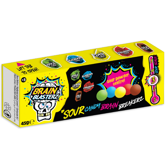 Brain Blasterz Brain Breakerz sour candies with fruit flavors 45 g
