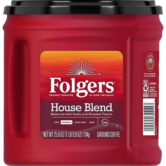 Folgers House Blend pražená mletá káva 734 g