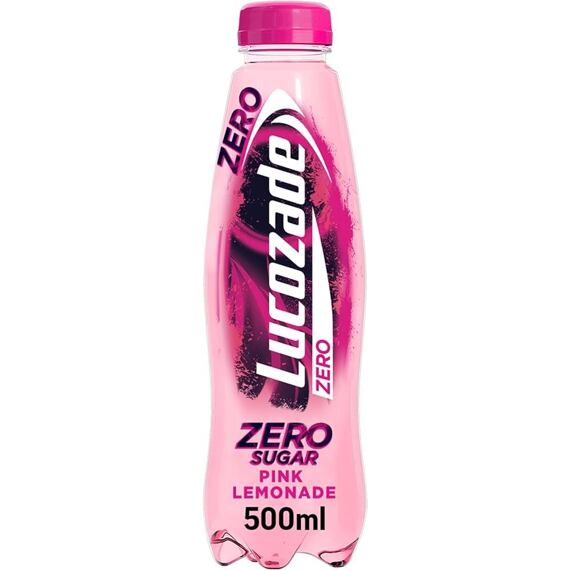 Lucozade energetický nápoj bez cukru s příchutí růžové limonády 500 ml